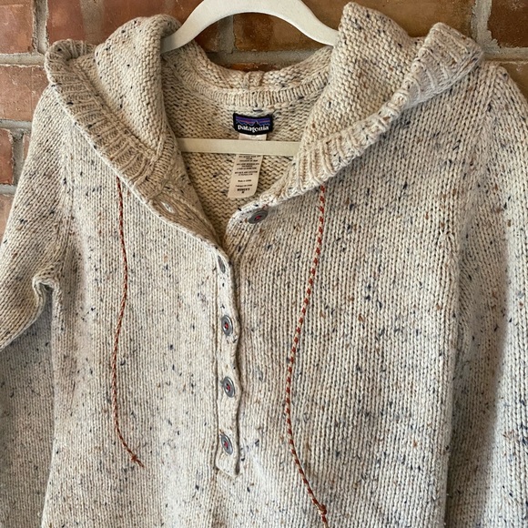 PATAGONIA ranchito hooded sweater merino wool grey size medium - Picture 5 of 11